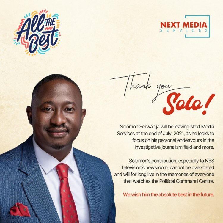 Africa's celebrated investigative journalist and news anchor Solomon Serwanjja quits NBS TV