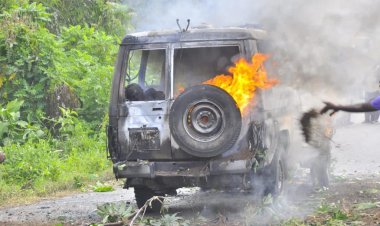 Ministry of Health Ambulance catches fire; 3dead, 2 sustained serious injured