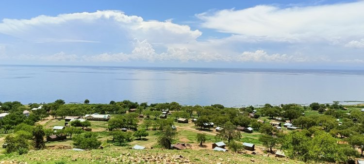 The Beautiful Views of Lake Albert from the Kibiro Escarpments, A Celestial Union.