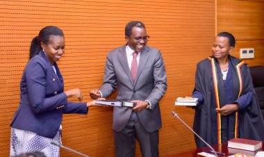 Dr. Kenneth Omona Hands-Over Office to New PPS  Asio Omaswa