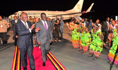 South Africa President Cyril Ramaphosa Arrives in Uganda for Official Visit