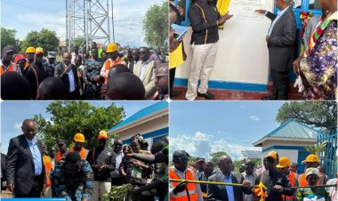 Ministers Raphael Magyezi and Hamson Obua Commission Alanyi Gravity Water Flow Scheme
