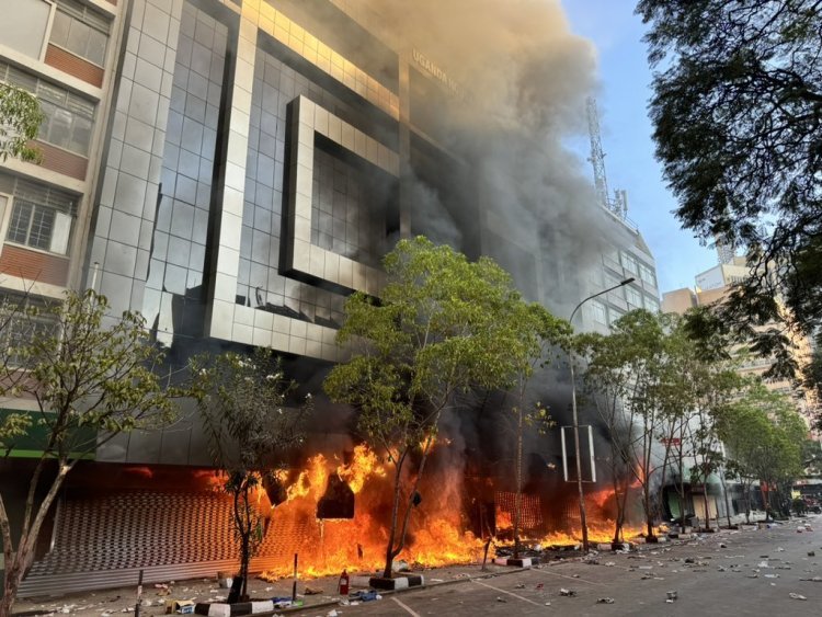 Newly Refurbished Uganda House in Nairobi Vandalized and Set Ablaze as Protests Intensify