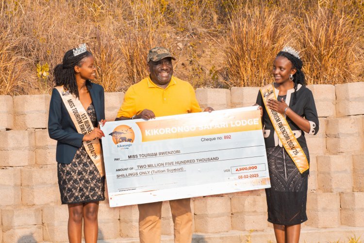 Kikorongo Safari Lodge ED Hon. Nyombi Thembo Gifts Miss Tourism Rwenzori Queens Tuition Support, Launches Anti-Litter Campaign in Queen Elizabeth National Park